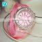 6 Colors Luminous Hand Rhinestone Silicone Strap Watch Lover's Watch