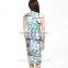 Summer women elegant high quality flower printed O-neck mini A-line korean dresses new fashion lady dress SD03
