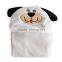 pink cat polar fleece baby towel bathrobe