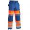 Hot sale poly cotton two tone high vis safety pants for men
