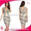 Hot Sale New Style Sleeveless Slim Ladies Ribbed Bodycon Midi Dress