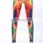 2016 Baiyimo Bulk 86% Nylon 14% Lycra Sexy Women 3D Print Multicolor Stretch Pant Yoga Leggings