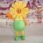 HI customized mascot costume sunflower,plush plant mascot costume for adult size made in China