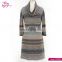 Polyester Fiber Stripe Latest Fashion Casual Maxi Dresses For Women