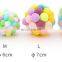 Amazon hot selling colorful bouncing ball with bell for cat playing rainbow ball for pet