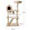 Huge size cat climbing tree house frame cat villa toy