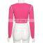 2020 Women Long Sleeve Turtleneck Wholesale Fashion Shirts Sexy Knit Crop Top
