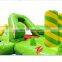 inflatable floating water obstacle crocodile slide aqua run
