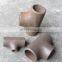 Seamless ERW Type SCH40 SCH80 Butt Welded WPB Tee For Pipe Connection
