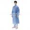 OEM Medical Institution General Isolation Garments Protective Clothes Overcoat White Blue Isolation Gown