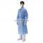 OEM Medical Institution Isolation Garments Protective Clothes Overcoat White Blue Isolation Gown