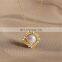 Fashion 925 Silver Jewlery 18k Gold Plated Freshwater Pearl Necklace Women