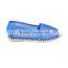 blue sport shoes women summer mesh shoes with linen trim