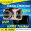 3 inch touch screen car Camera Car 1080P DVR radar detector with gprs tracker