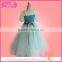 Baby girl white with blue princess costumes for kids