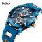 BIDEN 0140 men's Quartz Top Brand Fashion Stainless Steel Casual Cool Wristwatch 30 Meter Waterproof
