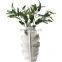 2022 Nordic Vase Fleur Irregular Leaves Tall Vase White Jardiniere Porcelain Ceramic Vase Pot  Home Decoration Gift Ornaments