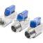 Mini ball valve micro 304 316 stainless steel brass 1/2 pn25 inch floating refrigeration brass ball valve