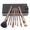 8pcs Purple Personalized Make up Brush Set With Makeup Mirror Box,private label vegan cosmetics