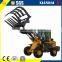 1.6ton grass grabber wheel loader with CE approved and quick coupler