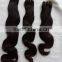100% human Indian unprocessed natural cheap remy human hair extension