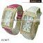 stainless steel back water resistant charm hand watch for girl