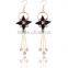 Multicolor fashion drop earrings for women 2015 long tassel earrings fancy earrings for girls