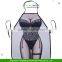 Black Lingerie Hilarious Sexy Flirty Lace Funny BBQ Party Apron For Women