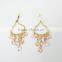 Earring, Alloy Gold Fashion Earring, Crystal Earring Jewelry PT2140