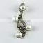 Designer Pearl And Black CZ Sterling Silver Pendant, Indian Wholesaler Silver Jewelry, 925 Sterling Silver Jewelry