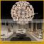 Lucky ball &spherical shade crystal pendant lighting lamp&ball pendant chandelier light for hotel and villa