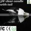 Unique 3W E14 ceramic pull tail LED light clear candle bulbs with 3 years warranty