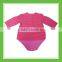 High Quality Products Bros Pink Stripes Baby Rinne Embroidery Girl Long Sleeve Cotton Romper Onesie For Baby Girls