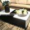 modern MDF white black coffee table CJ0150