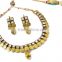Indian Traditional South Indian Style Gold Polish Necklace For Women