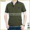 Green 100%cotton Polo T-shirt With Botton for Men