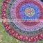 Indian Round Mandala Hippie Tapestry Roundie Yoga Mat Beach Throw Cotton Dorm Decor Table Cover