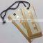 China hotsell string paper garments hang tags for jeans with eyelet