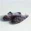 Woman Thicker Knitted Indoor Slipper With Hand Enbroidery Snowflake