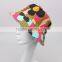 Lady Floral Print Bucket Hat Sun Cap
