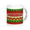 Christmas mustache ceramic mug 11oz Ceramic mug with chrismas tree decal
