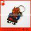 Custom design soft PVC rubber patch key ring key chain