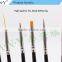 ANY Nail Design Care Cheap Black Wood Handle 6PCS Nail Brush Art Set