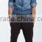 Men's Fashion Casual Denim Jeans Printed design Split Joint Shirts