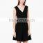 New fashion women clothing manufacture double v-neck woman casual Dress