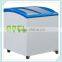 235L sliding curved glass door display freezer chest showcase freezer for ice cream