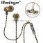 OEM Fashional Metal stereo in ear wired headphone with mic
