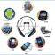 2015New hot selling bluetooth earphone necklace wireless hidden invisible bluetooth earphone can connect mobile phone