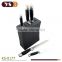 5pcs hollow handle stainless steel knife and MDF knife holder