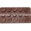 Hot Selling 15 Cavities SCoffee Bean Shaped Silicone Chocolate Molds